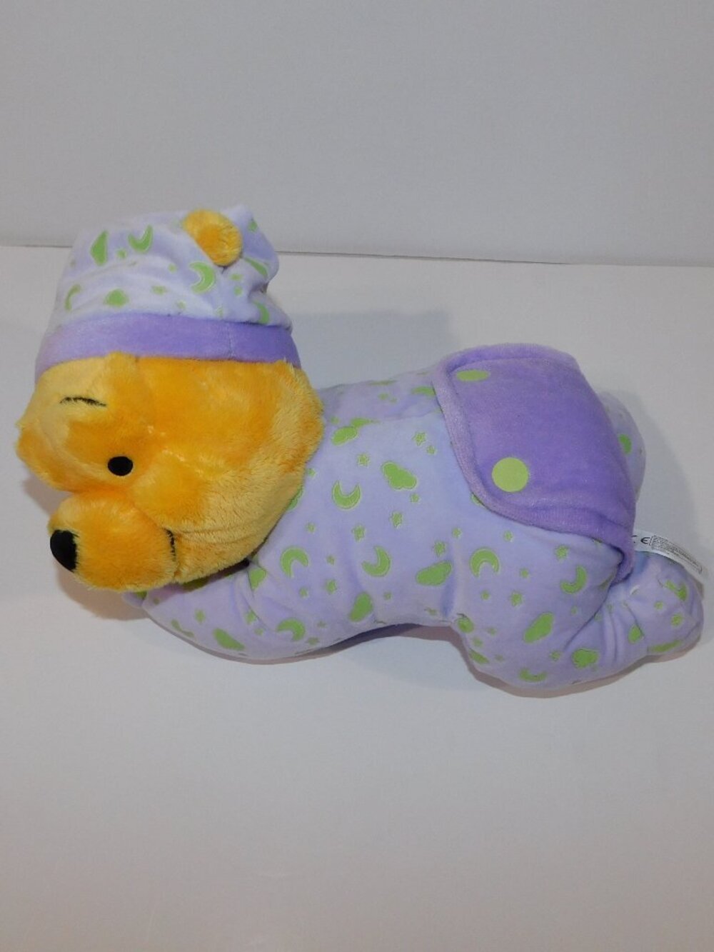 Winnie the Pooh Bedtime Glow in the Dark 12" Nicotoys plush stuffed Stars Moon